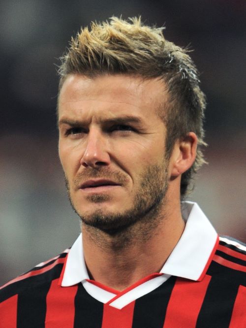 David Beckham&rsquo;s faux hawk hairstyle