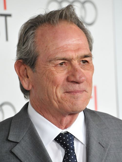 Long back and sides, a flattering older men&rsquo;s hairstyle for thinning hair, worn by Tommy Lee Jones