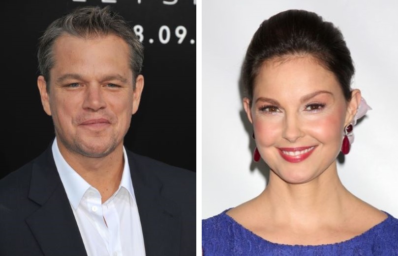 Matt Damon&rsquo;s hairline (left) and Ashley Judd&rsquo;s hairline (right)