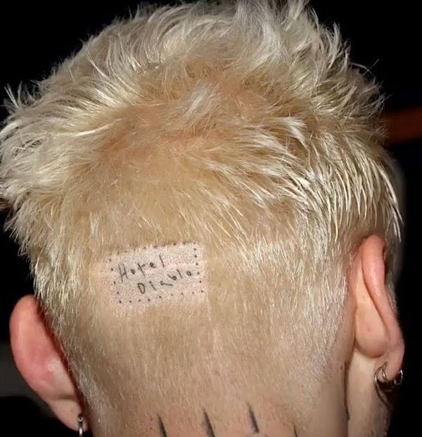 Machine Gun Kelly celebrity hair transplant scar