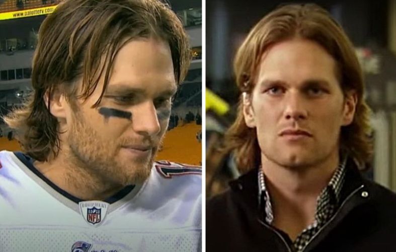 Tom Brady with long hair