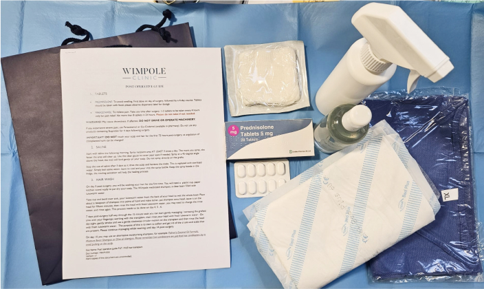 Hair transplant after care kit