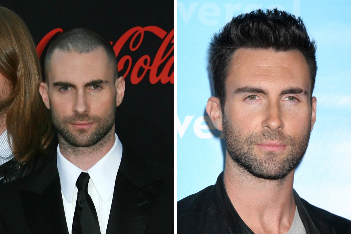 adam levine early career hair